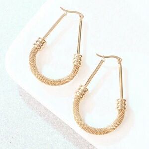 Anthropologie Textured Gold Earrings